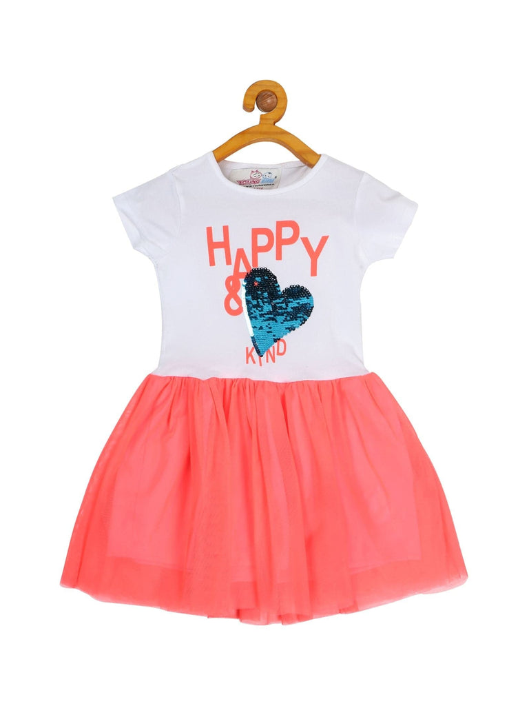 Young Birds Knit & Mesh Dress-Happy Kind