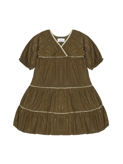 Young Birds Lurex Stripe Dress