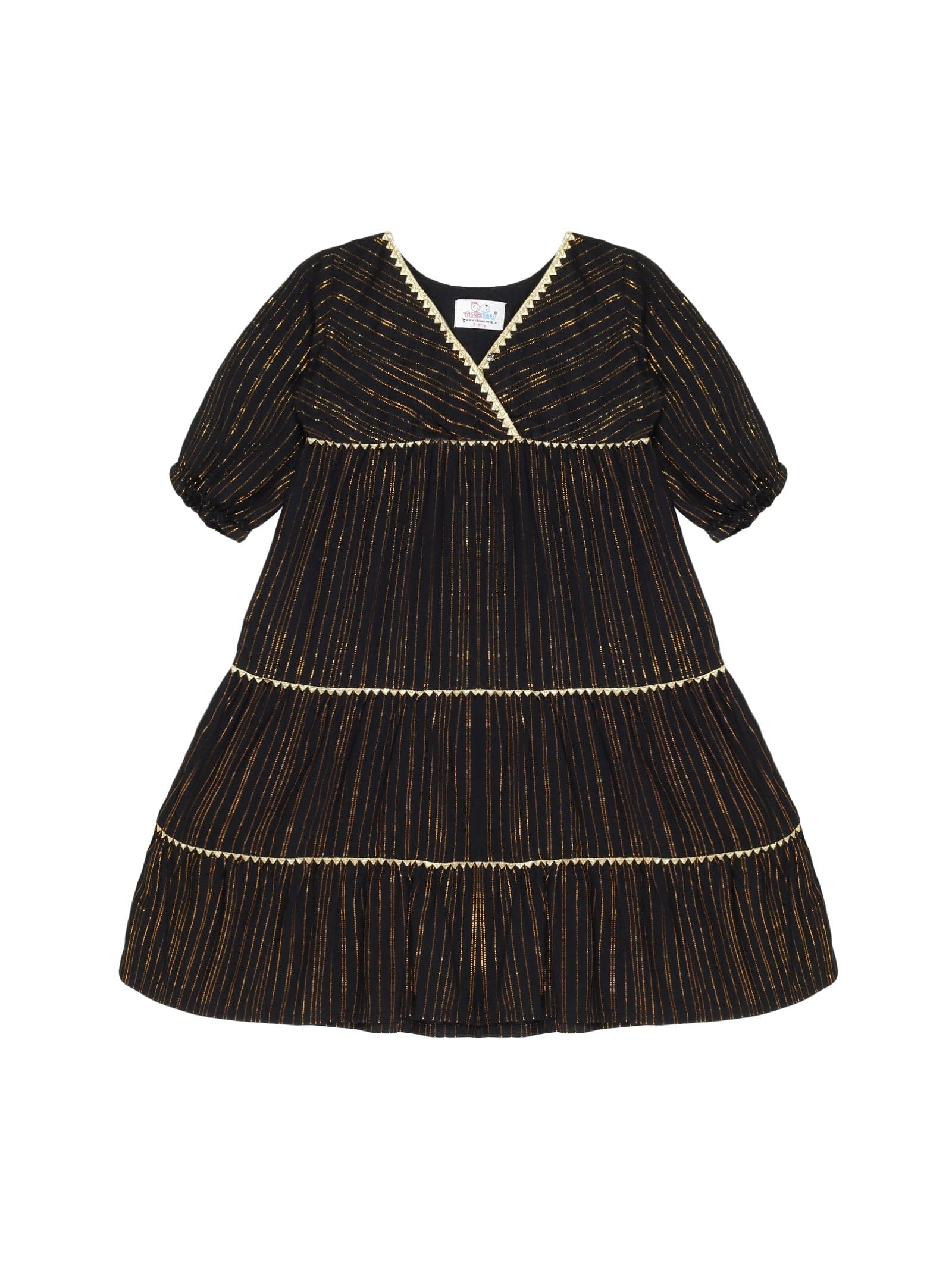 Young Birds Lurex Stripe Dress