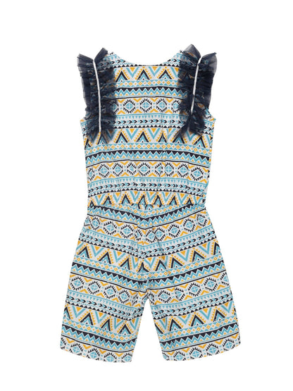 Young Birds Mesh Frill Playsuit
