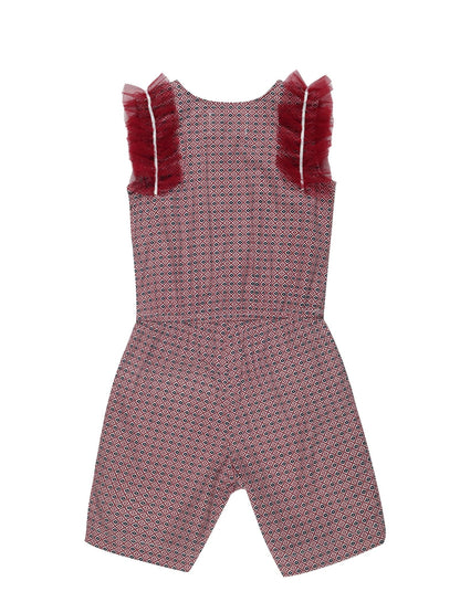 Young Birds Mesh Frill Playsuit