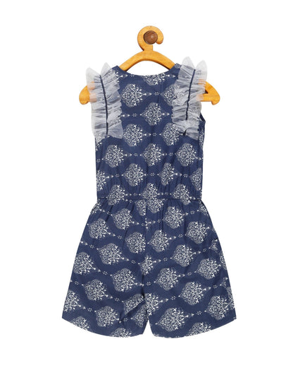Young Birds Mesh Frill Playsuit