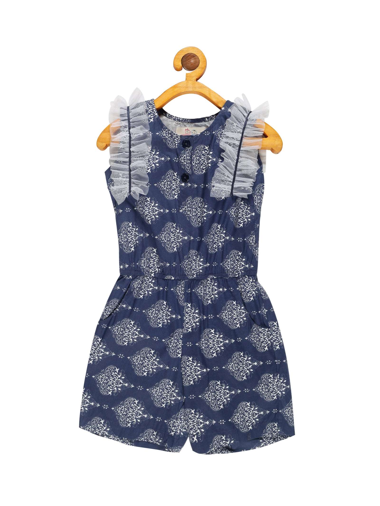 Young Birds Mesh Frill Playsuit