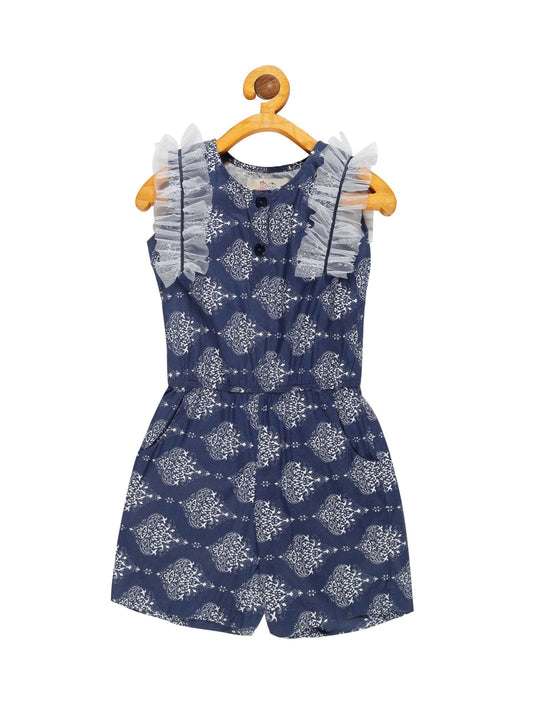 Young Birds Mesh Frill Playsuit