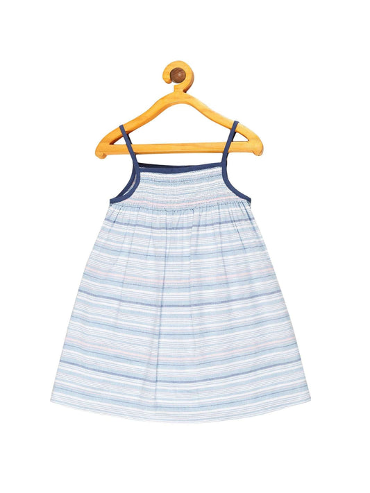 Young Birds Neck Shirring Casual Dress