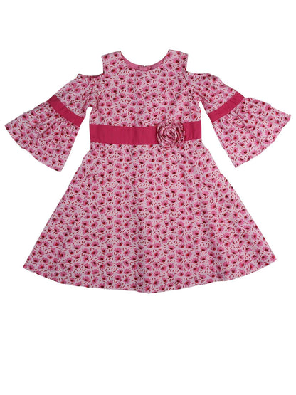 Young Birds Off shoulder Fancy Sleeve Dress