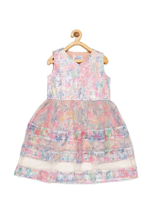 Young Birds Rachet with Mesh Dress