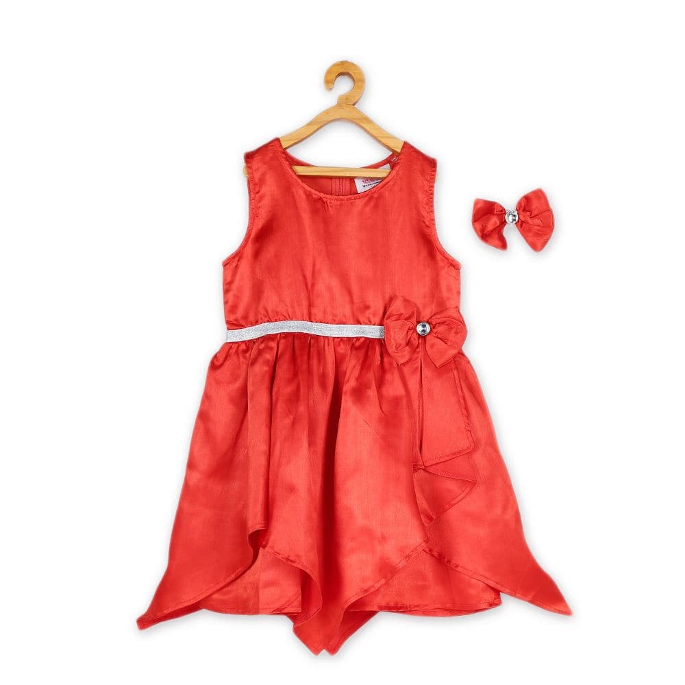 YoungBirds Fancy Asymmetric Dress With Bow